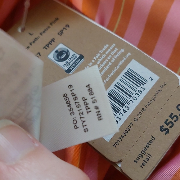 NWT Patagonia Tarkine Path Pink Bikini Bottoms L Sunamee - Picture 6 of 7